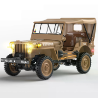 TRASPED HG4 58 RTR 1/14 2.4G 4WD RC Auto Willys Militaire Vrachtwagen voor Jeep Off Road Klimmen LED Verlichting Geluid