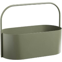 Tray met hengsel Malaga   groen   26x35x17 cm   Leen Bakker