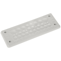 Trelleborg MH 24 F 30 3 LIGHT GREY UL94 V 0 IP65 TPE Screw Doorvoerplaat Temperatuurbestendig, Koudebestendig Klem Ø (max.) 12.5 Mm TPE Grijs 1 stuk(s)