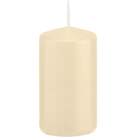 1X Cremewitte cilinderkaars/stompkaars 6 x 12 cm 40 branduren