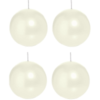 Trend Candles Bolkaars glad   4x   parelmoer   8 cm   25 branduren   ronde kaarsen