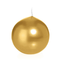 Trend Candles Bolkaars glad   goud   7 cm   16 branduren   ronde kaarsen