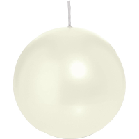 Trend Candles Bolkaars glad   parelmoer   8 cm   25 branduren   ronde kaarsen