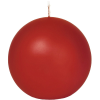 Trend Candles Bolkaars glad   rood   7 cm   16 branduren   ronde kaarsen