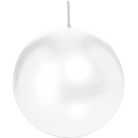 Trend Candles Bolkaars glad   wit   8 cm   25 branduren   ronde kaarsen
