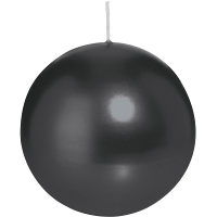 Trend Candles Bolkaars glad   zwart   8 cm   25 branduren   ronde kaarsen