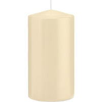 Cilinderkaars/stompkaars   cremewit   8 x 15 cm   69 branduren