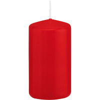 Cilinderkaars/stompkaars   rood   6 x 12 cm   40 branduren