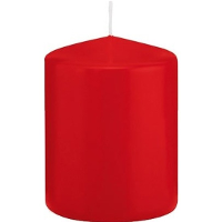 Cilinderkaars/stompkaars   rood   6 x 8 cm   29 branduren