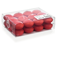 Drijfkaarsen   24x   rood   4,5 cm   4 branduren