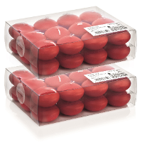 Drijfkaarsen   48x   rood   4,5 cm   4 branduren