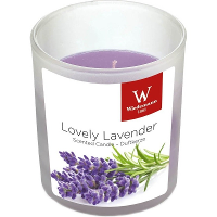 Trend Candles Geurkaars   in glas   Lavendel aroma   25 branduren   7 x 8 cm