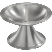 Kaarsenhouder   zilver   metaal   11 cm   voor stompkaars 7 8 cm