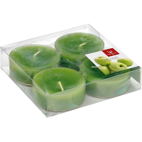 Maxi geurtheelichtjes/waxinelichtjes   4x   appel geur   8 branduren