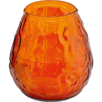 Windlicht kaars   oranje   48 branduren   Glas   10 x 10 cm   Terraskaarsen/tuinkaars