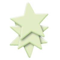 3X Sterren stickers glow in the dark 8 cm