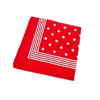 Boeren zakdoek   rood   met stippen   55 x 55 cm