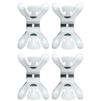 Trendoz Hoekklemmen slingerklemmen   4x stuks   wit   kunststof