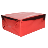 Inpakpapier/cadeaupapier   400 x 50 cm   metallic rood