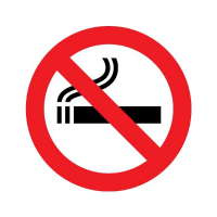 Sticker verboden te roken 14.8 Cm rond