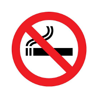 Sticker   verboden te roken   rond   D14,8 cm