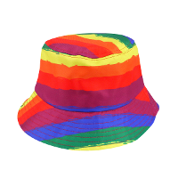 Vissershoedje/zonnehoed   regenboog   katoen   zonnebescherming voor volwassenen   PRIDE