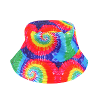Vissershoedje/zonnehoed   Tie Dye regenboog   katoen   zonnebescherming voor volwassenen   PRIDE