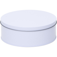 Wit rond koekblik opbergblik/bewaarblik 18 cm
