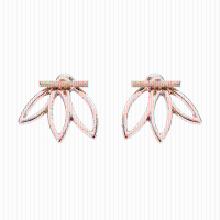 Trendy Alloy Tassel Earrings Leaf Flower Elegant Ear Stud Gift For Women