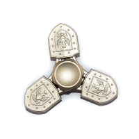 Tri Spinner Shield Shape Aluminum Alloy Colorful Rotating Fidget Hand Spinner Edc Reduce Stress Toys