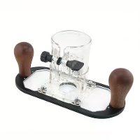 Trimmachine Router Plungeschoen voor 65mm Trimachine Transparant Acrylontwerp met Houten Handgrepen voor Nauwkeurige Die