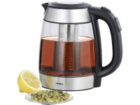 Trisa Perfect Tea CafetiÃ¨re Glas, RVS (geborsteld), Zwart