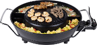 Tristar Korean Hot Pot Grill Fondue 1800 W Anti aanbaklaag, Controlelampje Zwart