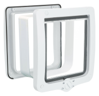 Trixie 4 weg huisdierluik XXL met tunnel 24 x 28 cm Wit