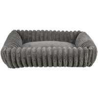 Trixie hondenmand Lonni ribfluweel grijs 100 x 70 cm