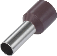 TRU COMPONENTS 1091273 Adereindhulzen 1 x 10 mmÂ² x 12 mm Deels geÃ¯soleerd Bruin 100 stuks