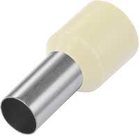 TRU COMPONENTS 1091274 Adereindhulzen 1 x 10 mmÂ² x 18 mm Deels geÃ¯soleerd Ivoor 100 stuks