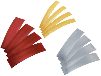TRU COMPONENTS 1570851 Accukrimpkous zonder lijm Rood, Transparant, Geel Krimpverhouding: 2:1 30 onderdelen