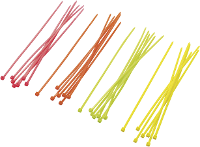 TRU COMPONENTS 1570922 ST150M Kabelbinder 150 mm 2.50 Mm Neon groen, Neon oranje, Neon geel, Neon pink 80 stuk(s)