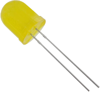 TRU COMPONENTS 1573764 Bedrade LED Geel Rond 10 mm 550 mcd 50 ° 20 mA 2.1 V