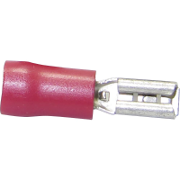 TRU COMPONENTS 1583078 Platte stekker (female) Insteekbreedte: 2.80 Mm Insteekdikte: 0.80 Mm 180 ° Deels geïsoleerd Rood 1 stuk(s)