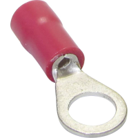 TRU COMPONENTS 1583102 Ringkabelschoen Dwarsdoorsnede (max.): 1.50 Mm² Schachtdiameter: 3.20 Mm Deels geïsoleerd Rood 1 stuk(s)