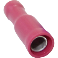TRU COMPONENTS 1583185 Ronde connector huls 0.50 Mm² 1.50 Mm² Stift Ø: 4 mm Deels geïsoleerd Rood 1 stuk(s)