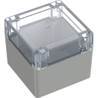 TRU COMPONENTS 6U07111109139 TC 13865108 Industriële behuizing 105 x 105 x 89.7 Polycarbonaat Lichtgrijs, Transparant 1 stuk(s)