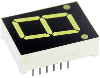 TRU COMPONENTS 7 segments display Blauw 13.1 Mm 3.2 V Aantal cijfers: 1 TRU 7S1 52BAG