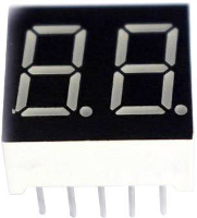 TRU COMPONENTS 7 segments display Blauw 13.2 Mm 3.2 V Aantal cijfers: 2 TRU 7S2 52BAG