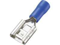 TRU COMPONENTS 737509 Huls voor platte stekker Insteekbreedte: 8.0 Mm Insteekdikte: 0.8 Mm 180 Â° Deels geÃ¯soleerd Blauw 100 stuks