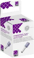 TRU COMPONENTS 8436608 Adereindhulzen 1 x 0.75 MmÂ² x 8 mm Deels geÃ¯soleerd Grijs 100 stuks