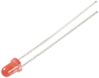 TRU COMPONENTS Bedrade LED Rood Rond 3 mm 330 mcd 30 ° 12 mA 5 V