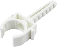TRU COMPONENTS Bevestigingsklem Insteekbaar 93013c1195 Bundel Ø (bereik) 20 mm (max) Voor steekmontage in muur, Met steekdeuvel Wit 1 stuk(s)